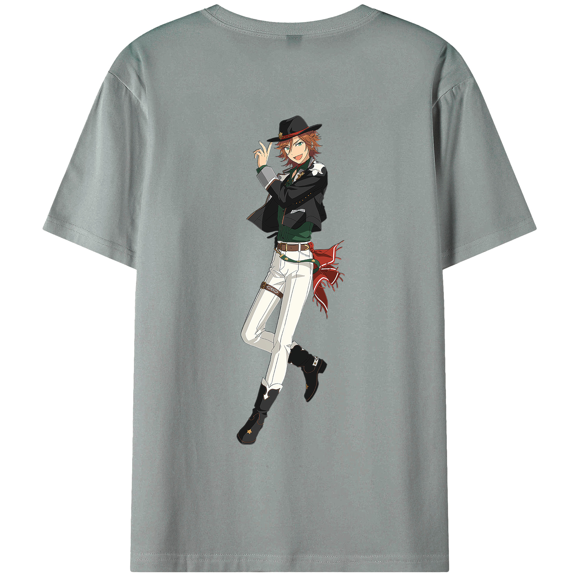 （画像用） あんさんぶるスターズ! Ensemble Stars 綿100％ メンズ半袖Tシャツ（バックプリント） 通気性